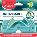 TRANSPORTADOR MAPED FLEX INCASSABLE 180º - 12CM
