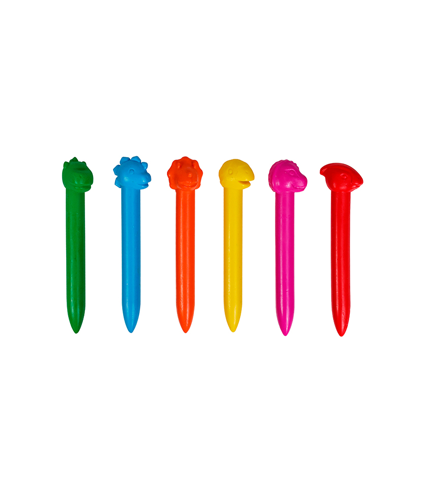 CRAYONES MP CON FORMA DINO X6