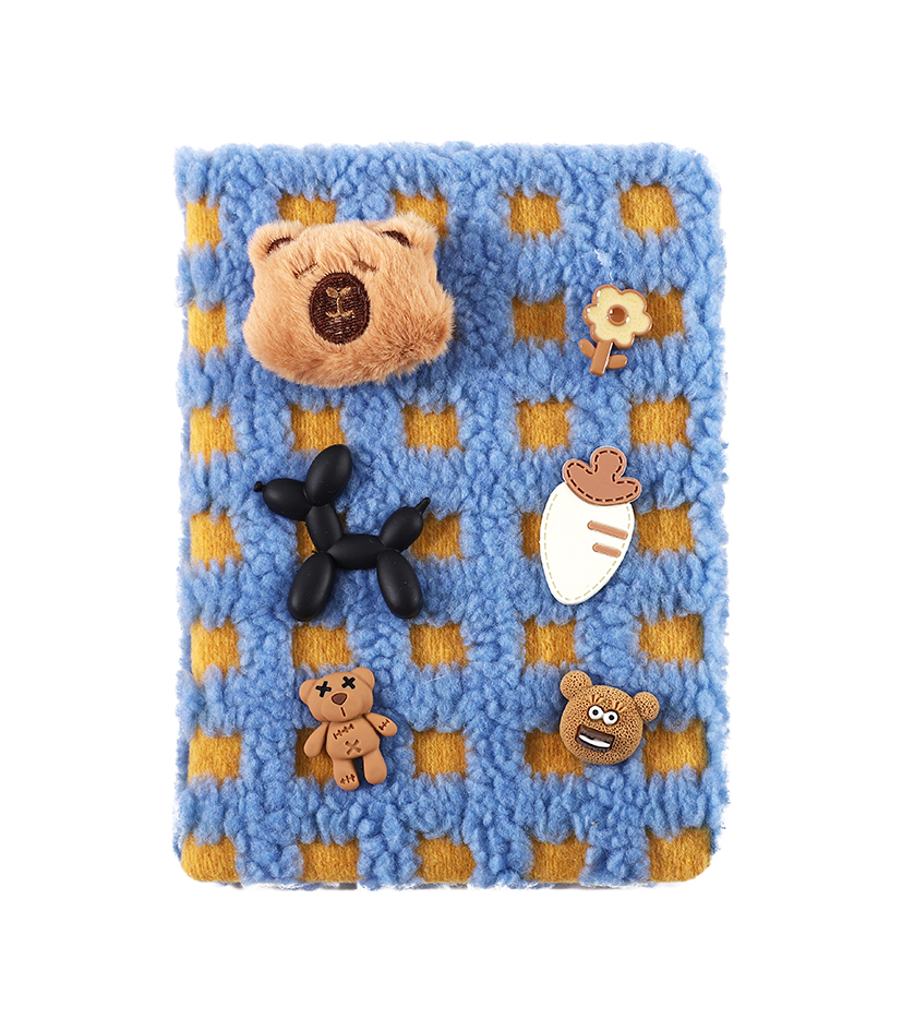 LIBRETA MP TAPA DURA A5 3D PLUSH CHARMS ANIMALS 96 HOJAS
