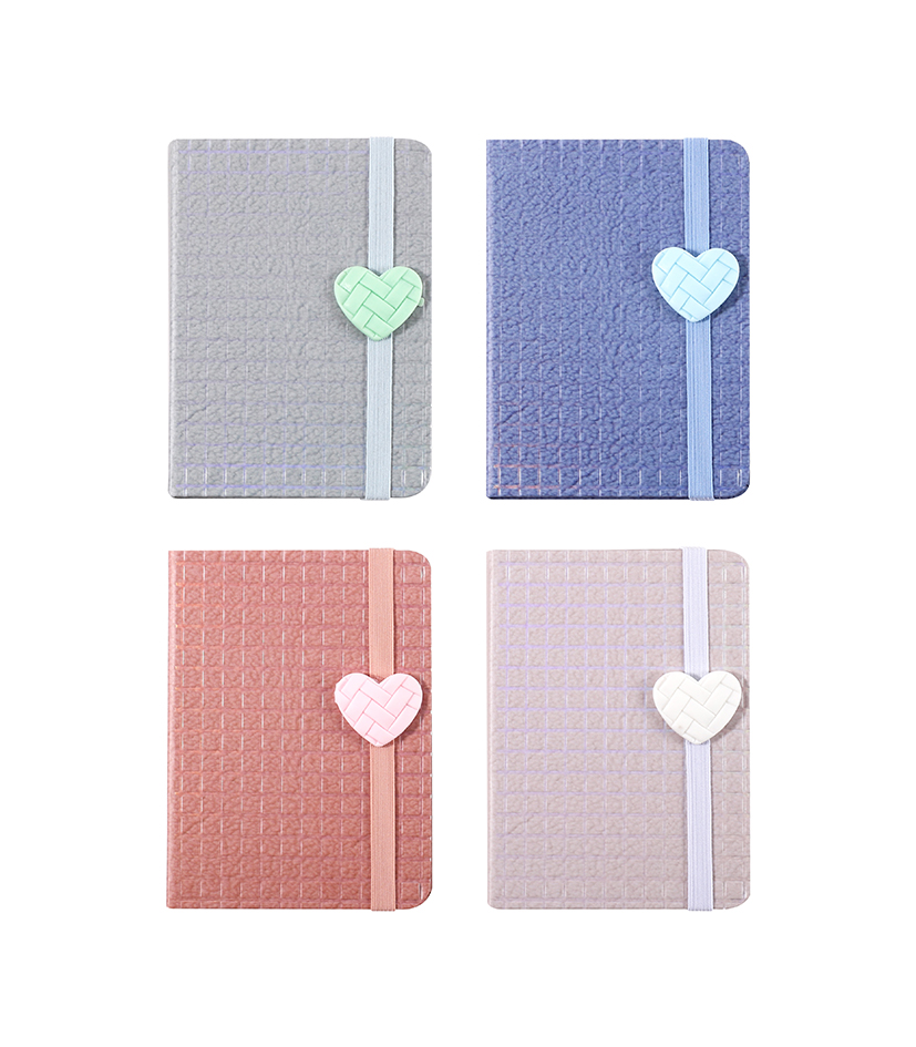 LIBRETA MP TAPA DURA A6 3D PATCH HEART 96 HOJAS