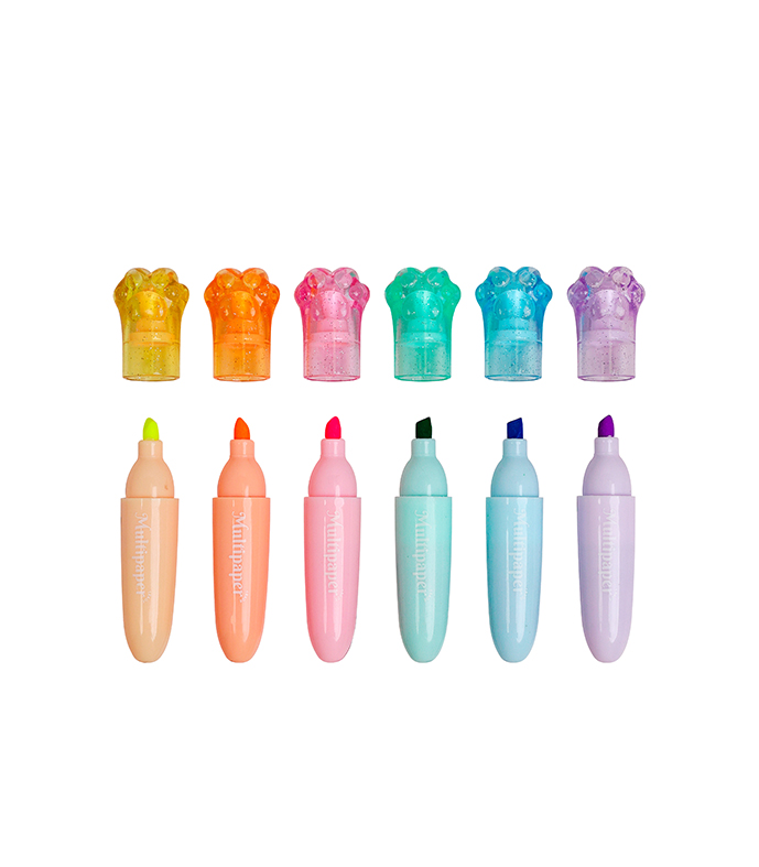 RESALTADOR MINI MP CUTE FLUO CAT X6