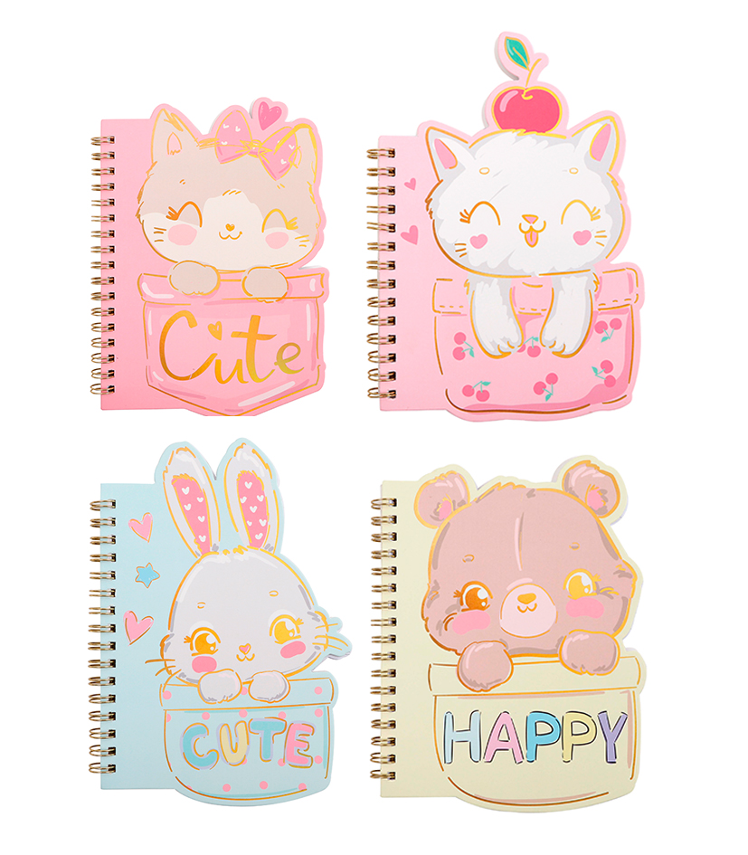 CUADERNO MP CON ESPIRAL KAWAII 13.3X18 60HOJAS
