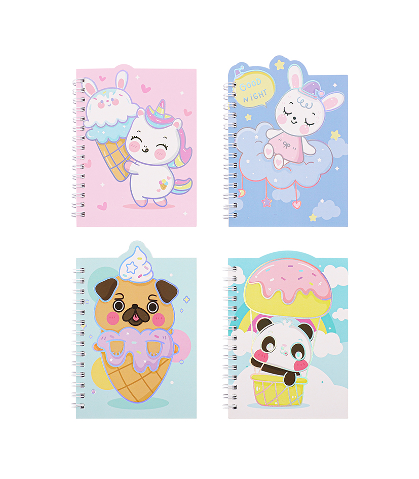 CUADERNO MP CON ESPIRAL KAWAII ANIMALS 10.5X14.5 60HOJAS