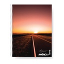 CUADERNO AMERICA TERRA ESPIRALADO 16X21 80 HOJAS RAYADAS