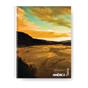 CUADERNO AMERICA TERRA ESPIRALADO 16X21 80 HOJAS RAYADAS