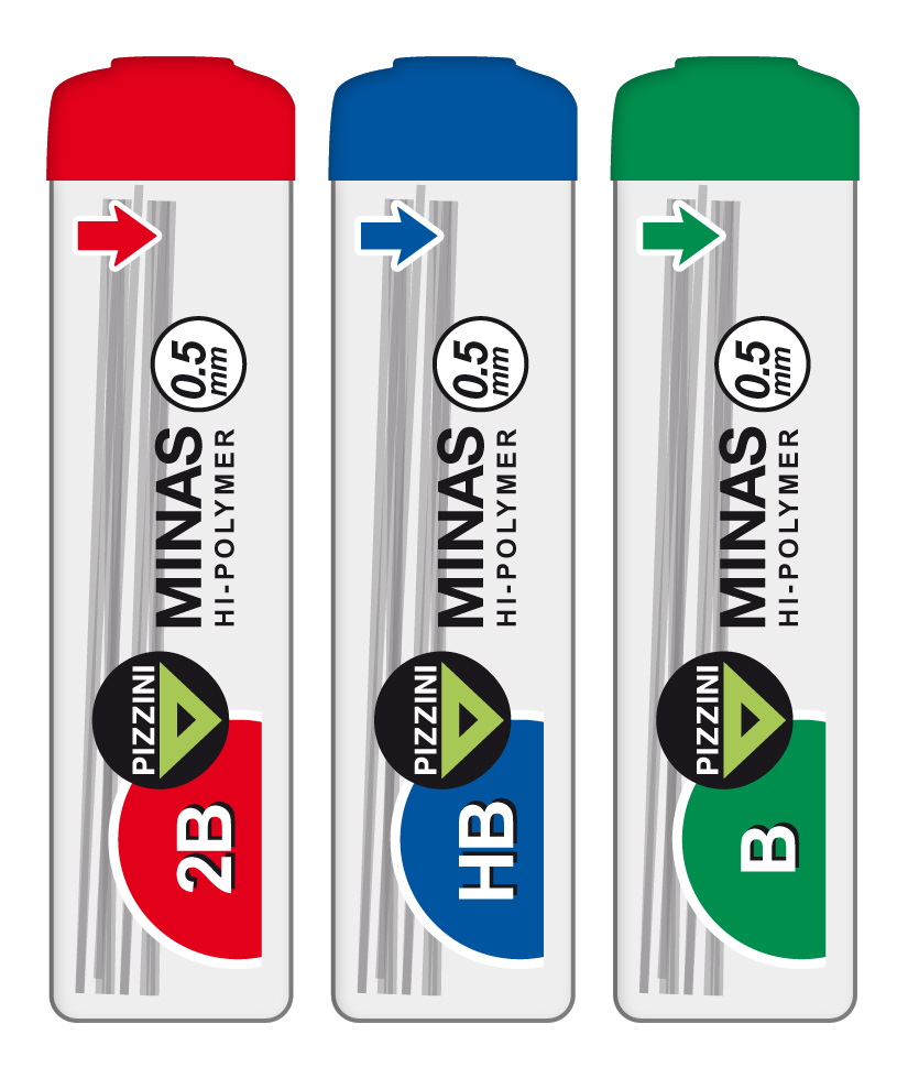 MINAS PIZZINI 0.5 2B TUBO X12 MINAS