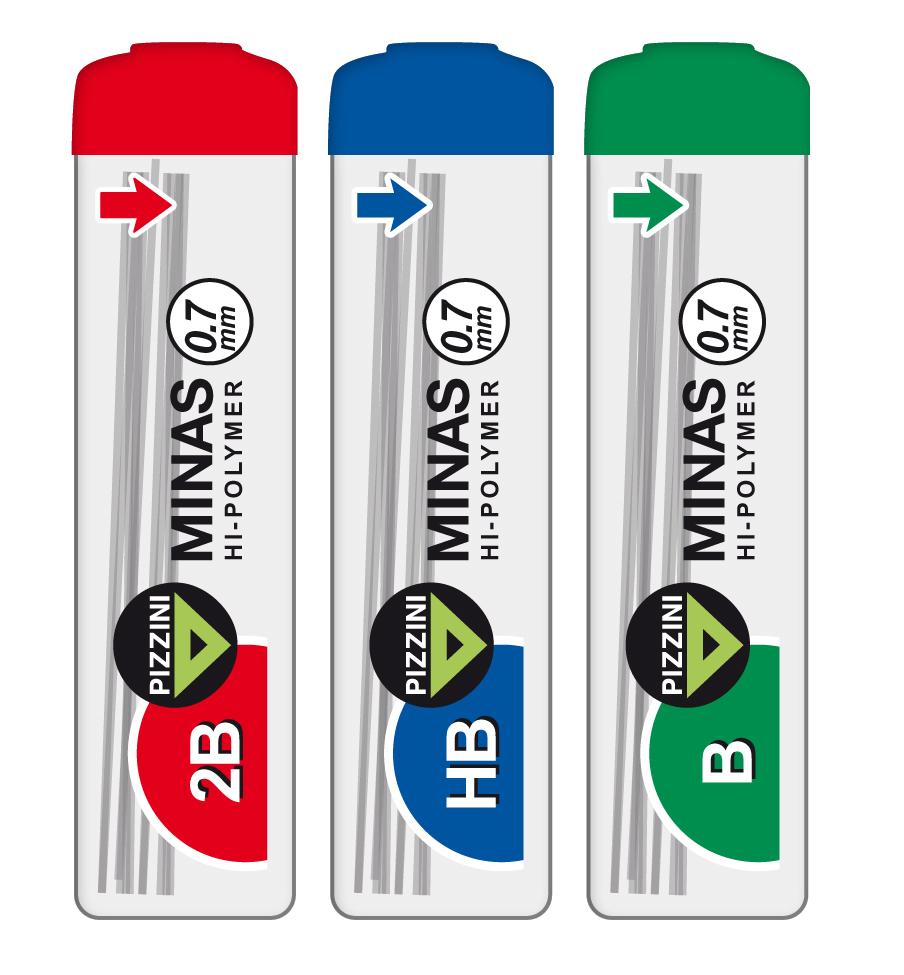 MINAS PIZZINI 0.7 HB TUBO X12 MINAS