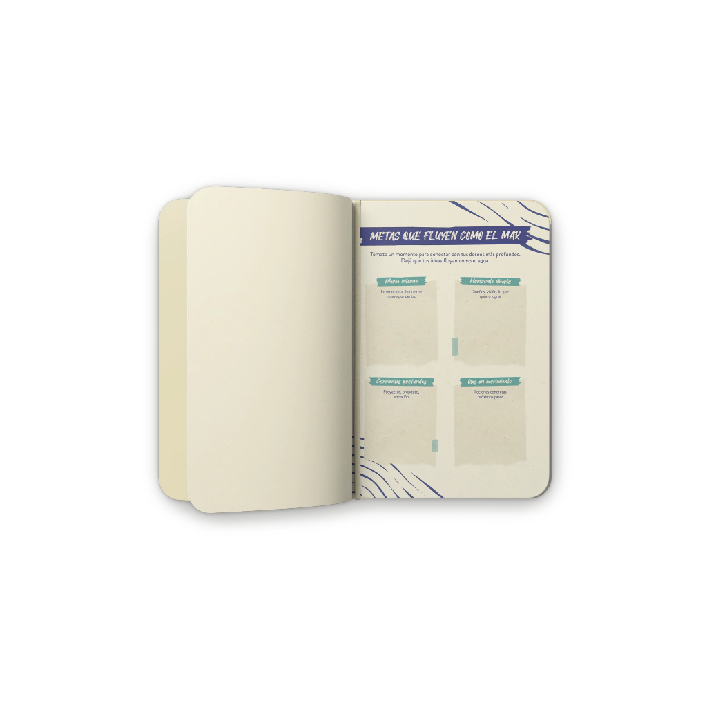 LIBRETA NAT OCEAN 3 EN 1 16X21 96 HOJAS RAYADA, LISA Y PUNTEADA