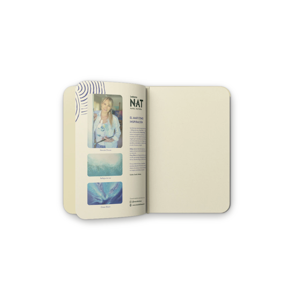 LIBRETA NAT OCEAN 3 EN 1 16X21 96 HOJAS RAYADA, LISA Y PUNTEADA