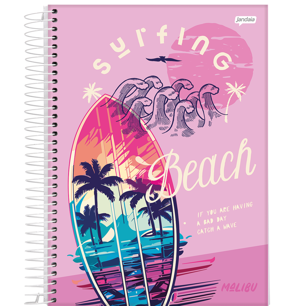 CUADERNO JANDAIA TAPA DURA 14X20 80 HOJAS MALIBU CALI