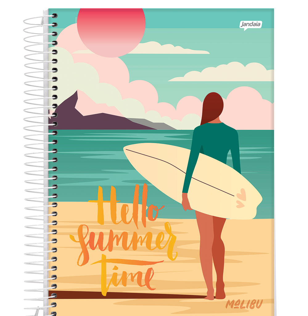 CUADERNO JANDAIA UNIVERSITARIO TAPA DURA  80 HOJAS RAYADAS MALIBU CALI