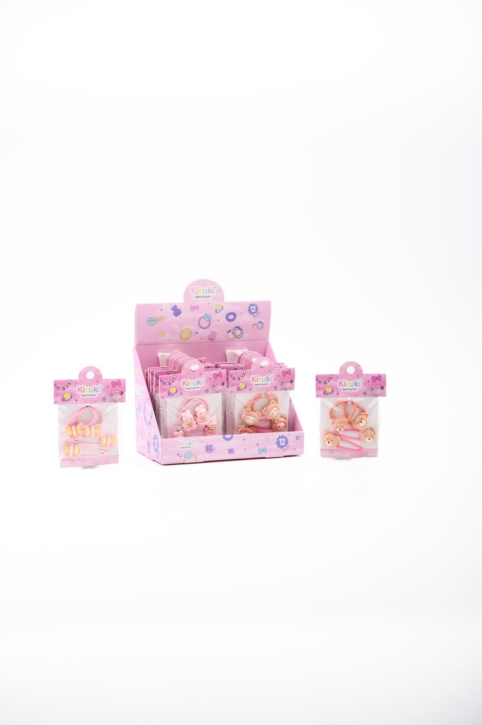 SET DE COLITAS + HEBILLAS KIRUKI PARA EL PELO X6