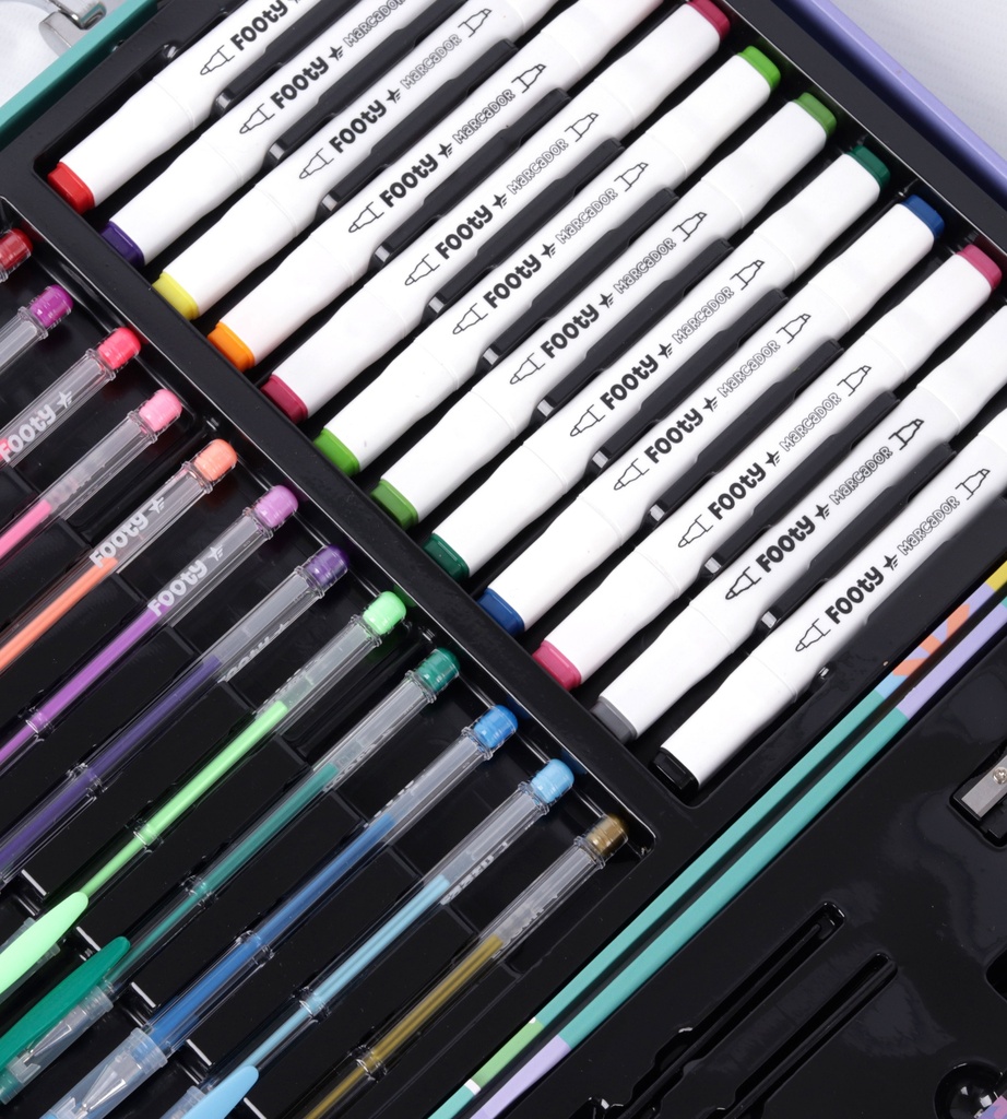 SET DE ARTE FOOTY HAPPY COLOURS FLOWERS