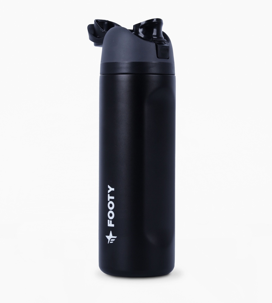 BOTELLA FOOTY TERMICA CON SORBETE INTEGRADO 700ML NEGRO