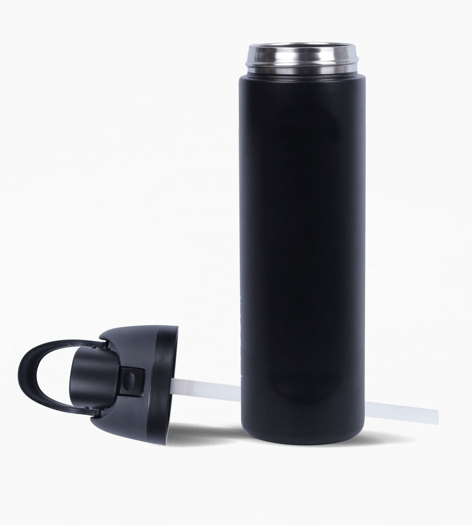 BOTELLA FOOTY TERMICA CON SORBETE INTEGRADO 700ML NEGRO