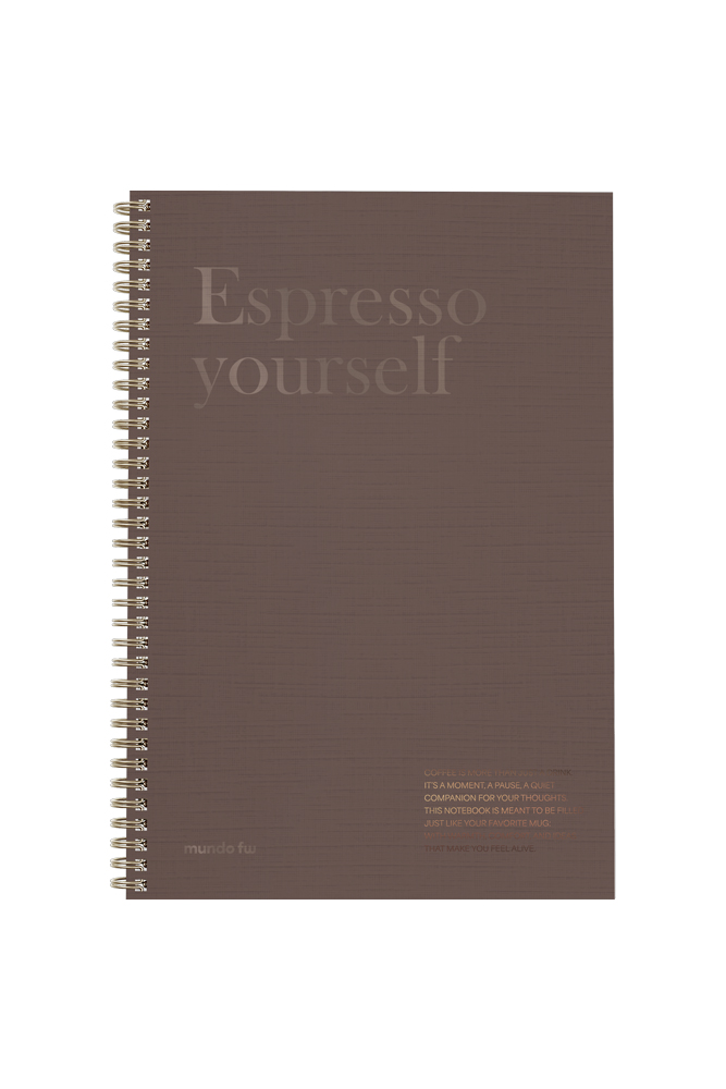 CUADERNO FW A4 SEMIRIGIDO INFINITY BOOK  80 HOJAS RAYADAS COFFEE