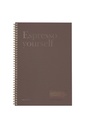 CUADERNO FW A4 SEMIRIGIDO INFINITY BOOK  80 HOJAS RAYADAS COFFEE