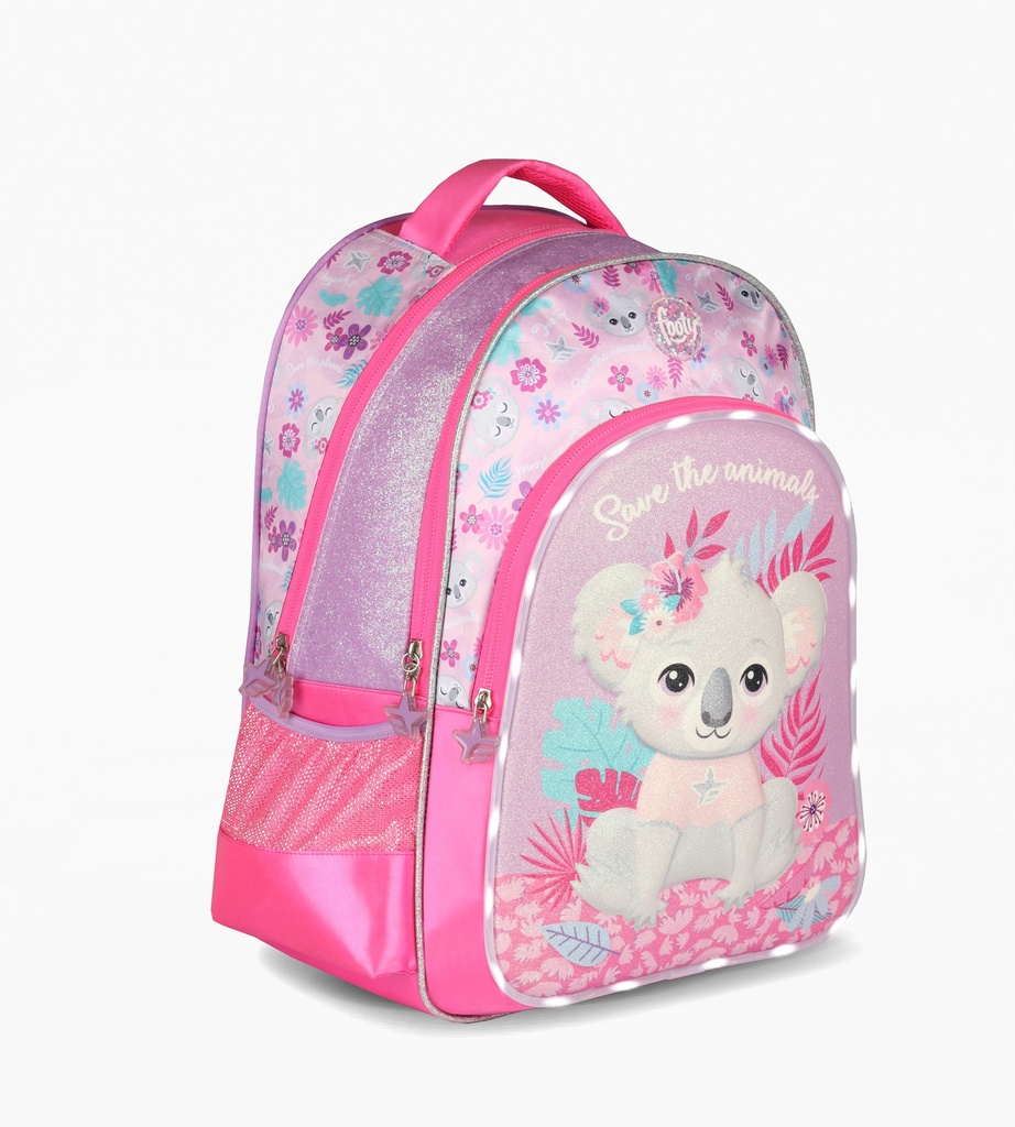 MOCHILA FOOTY ESPALDA 18" NENA KOALA CON LED