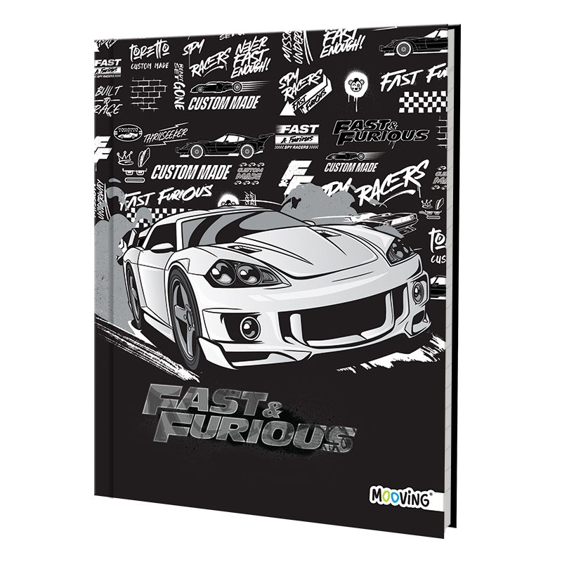 CUADERNO MOOVING 16X21 T/D 48H RAPIDO Y FURIOSO