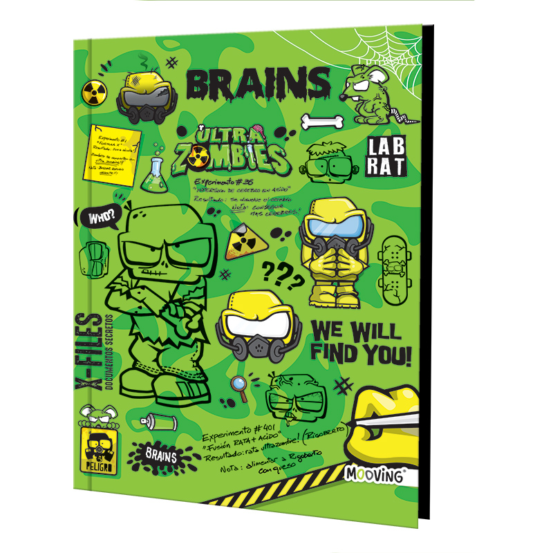 CUADERNO MOOVING 16X21 T/D 48H ULTRA ZOMBIE