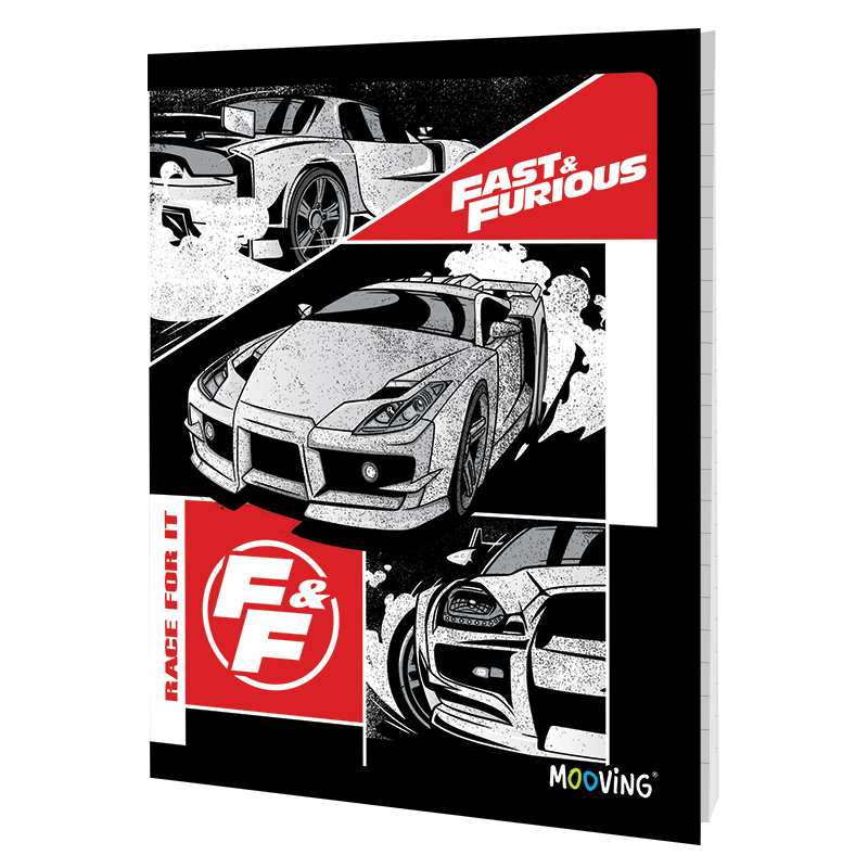 CUADERNO MOOVING 16X21 T/F 48H RAPIDO Y FURIOSO