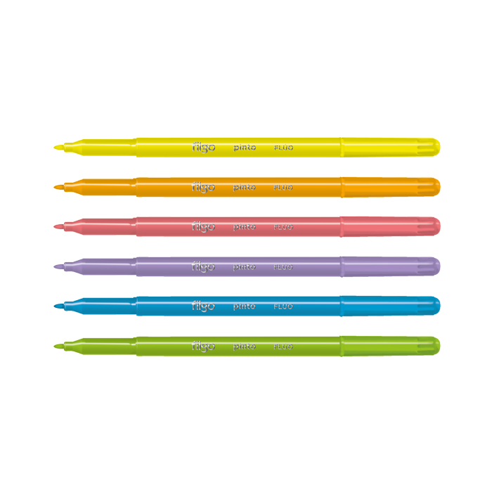 MARCADOR FILGO ESC. CAJA X 6 FLUO