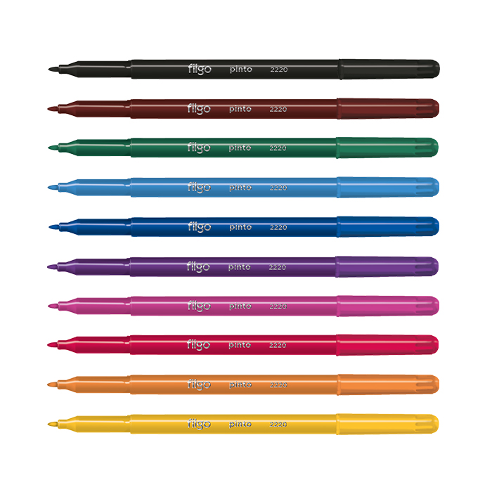 MARCADOR FILGO ESC. CAJA X10 COLORES