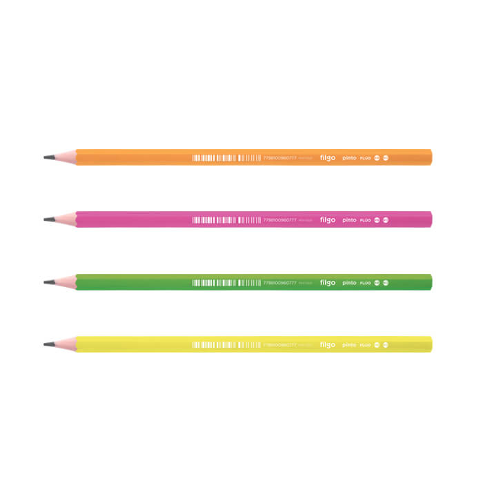 LAPIZ GRAFITO FILGO CUERPO FLUO HB X12