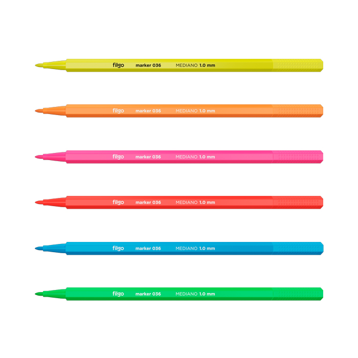 MARCADOR FILGO 036 MARKER X6 FLUO