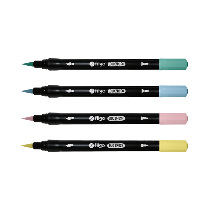 MARCADOR FILGO DUO BRUSH X4 PASTEL