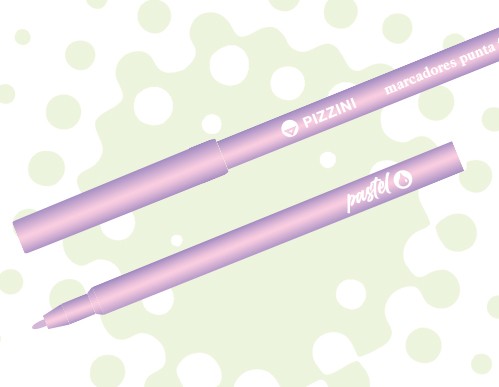 MARCADOR PIZZINI MIO ESCOLAR X 6 PASTEL