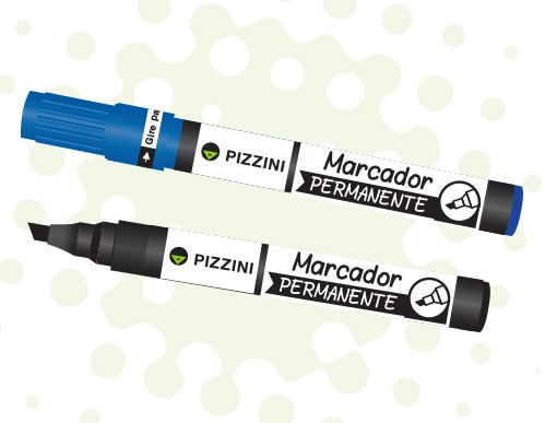 MARCADOR PIZZINI X12 PTA.BISELADA NEGRO