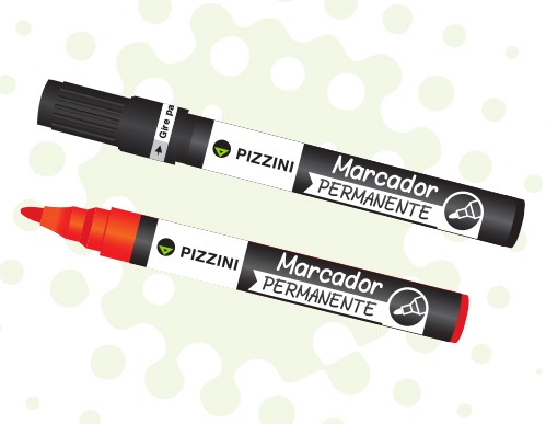MARCADOR PIZZINI X12 PTA.REDONDA VERDE