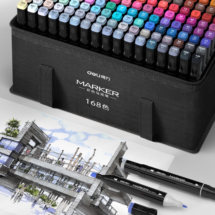 MARCADOR DELI SKETCH BOX DOBLE PUNTA X168