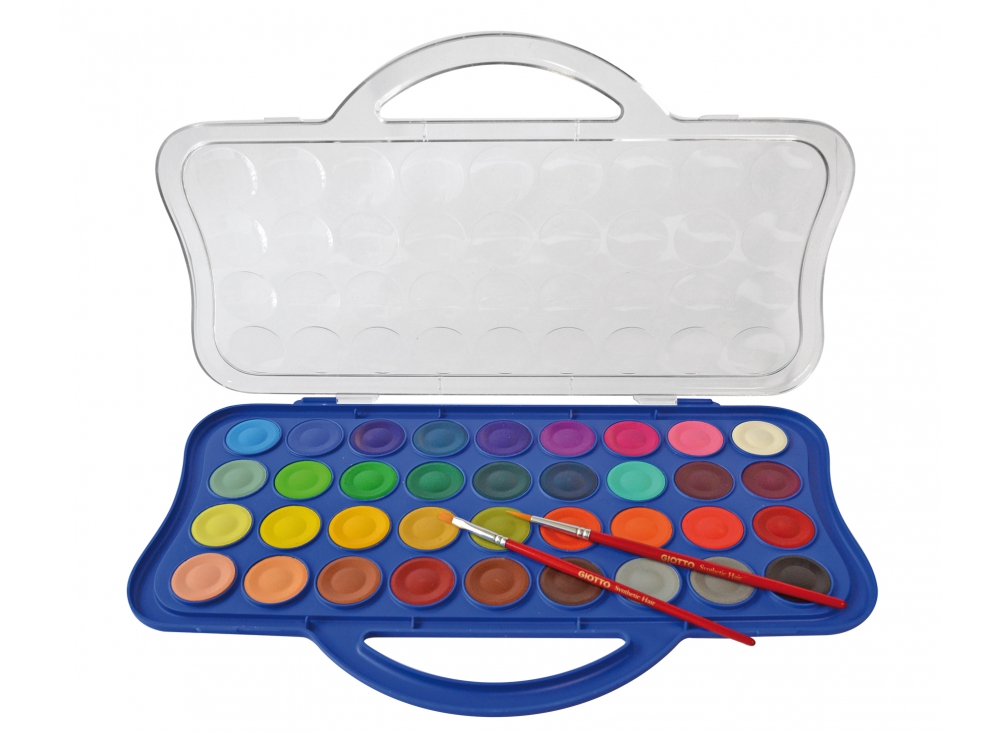 ACUARELA GIOTTO BANDEJA X36 COLORES+PINCEL