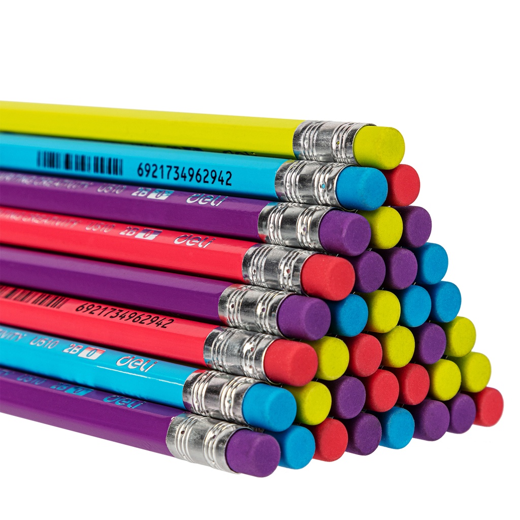 LAPIZ GRAFITO DELI SCRIBE 2B X50 C/GOMA