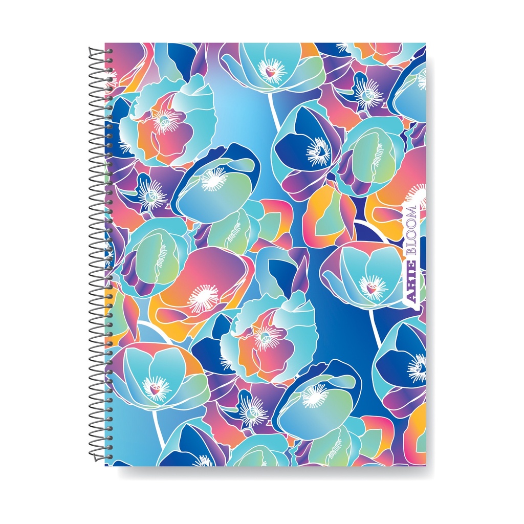 CUADERNO ARTE BLOOM 22X29.7 80H CUADRICULADO TAPA SEMI RIGIDA