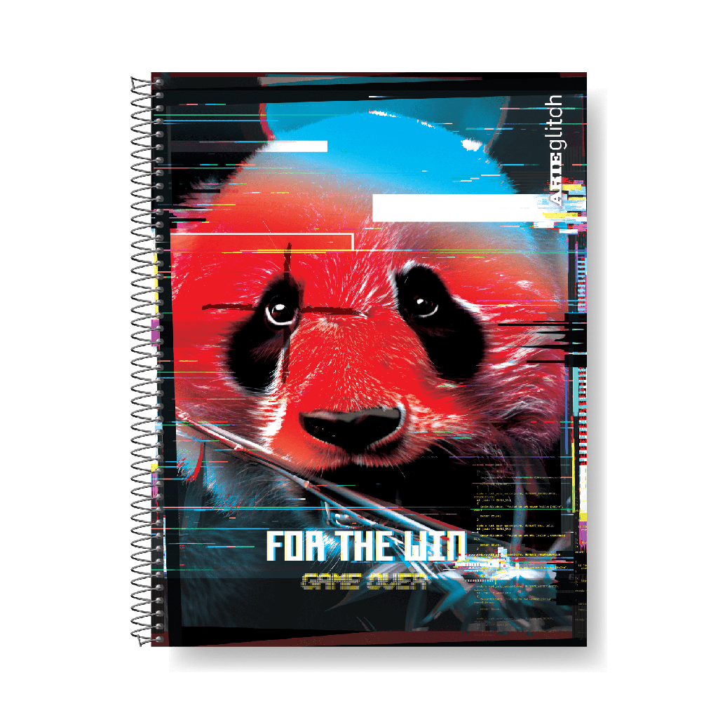 CUADERNO ARTE GLITCH 22X29.7 80H CUADRICULADO TAPA SEMI RIGIDA