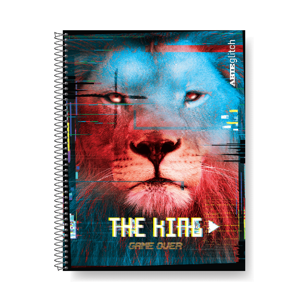 CUADERNO ARTE GLITCH 22X29.7 80H CUADRICULADO TAPA SEMI RIGIDA
