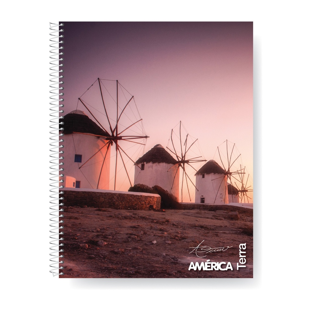 CUADERNO AMERICA TERRA 22X29.5 X80H RAYADO