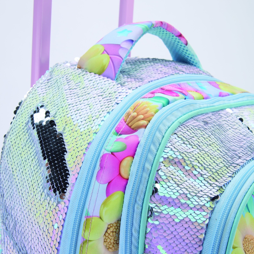 MOCHILA FILGO C/CARRO 18'' 3D UNICORNIO