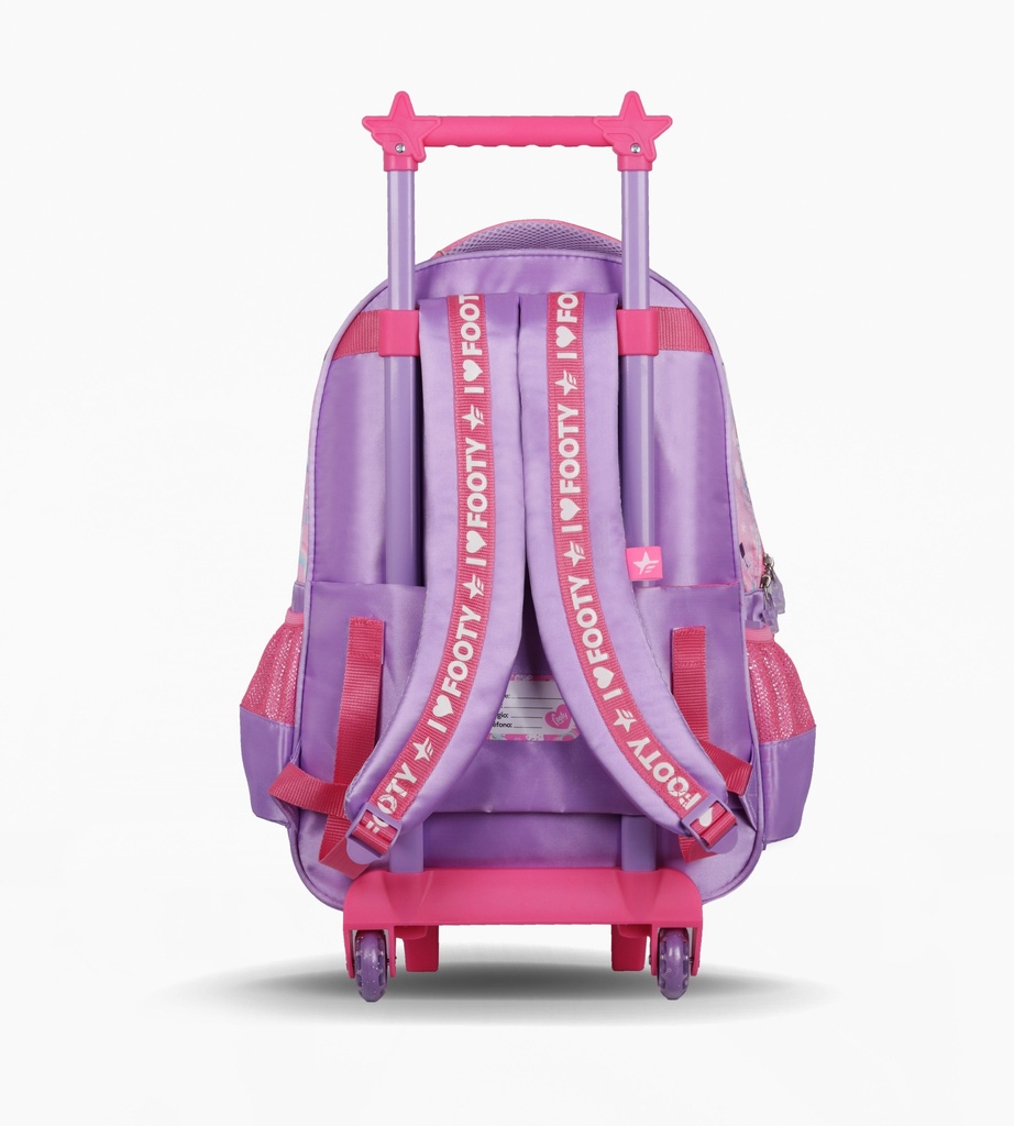 MOCHILA FOOTY C/CARRO 18'' MAKE UP C/LUZ