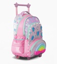 MOCHILA FOOTY C/CARRO 18'' RAINBOW POP IT C/LUZ