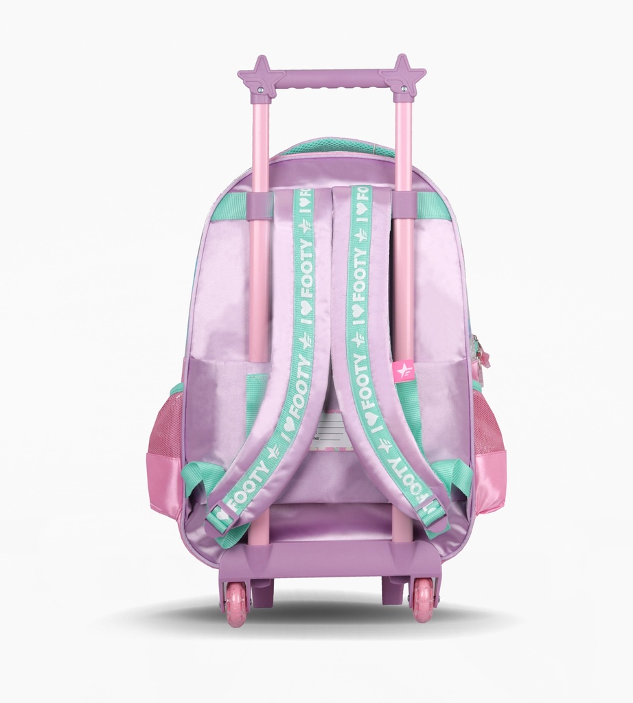 MOCHILA FOOTY C/CARRO 18'' RAINBOW POP IT C/LUZ