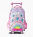MOCHILA FOOTY C/CARRO 18'' RAINBOW POP IT C/LUZ