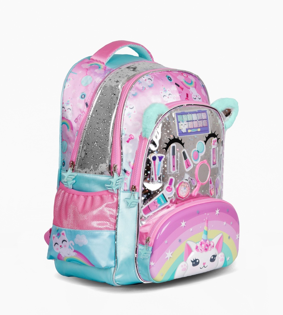 MOCHILA FOOTY ESPALDA 18" CON LUZ LED MAKE UP