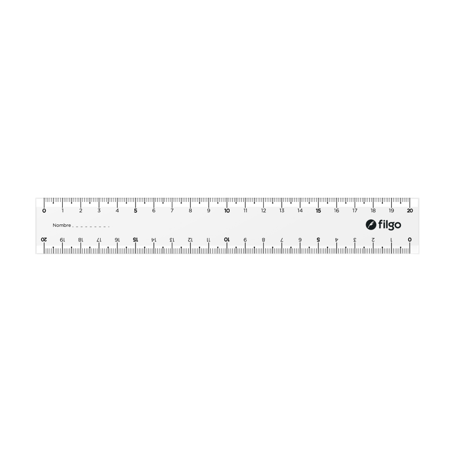 REGLA FILGO PLASTICA 20CM X20