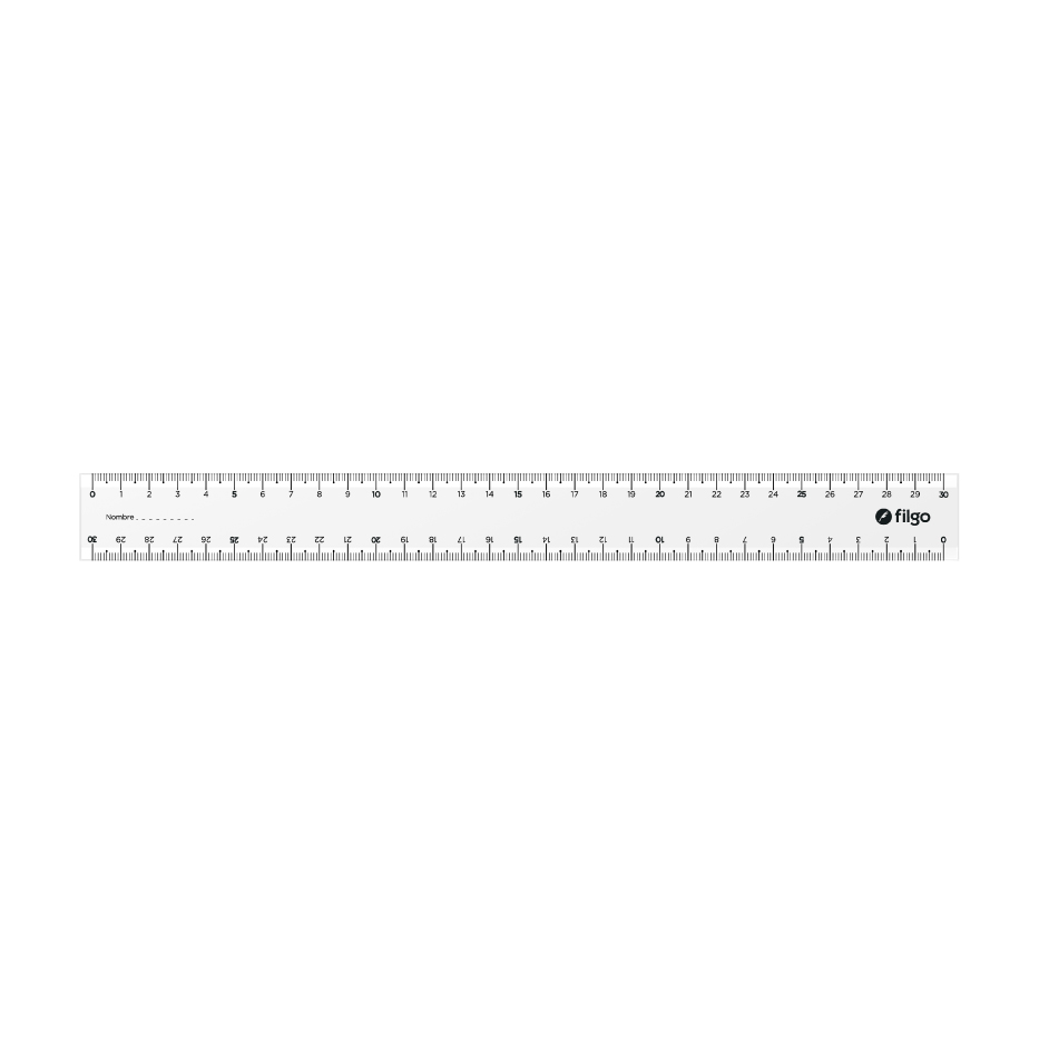 REGLA FILGO PLASTICA 30CM X20