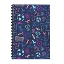 CUADERNO FW A4 SEMIRIGIDO 80 HOJAS PASION