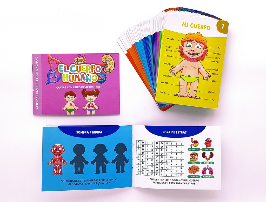 JUEGO DE CARTAS BARCO DE PAPEL EL CUERPO HUMANO
